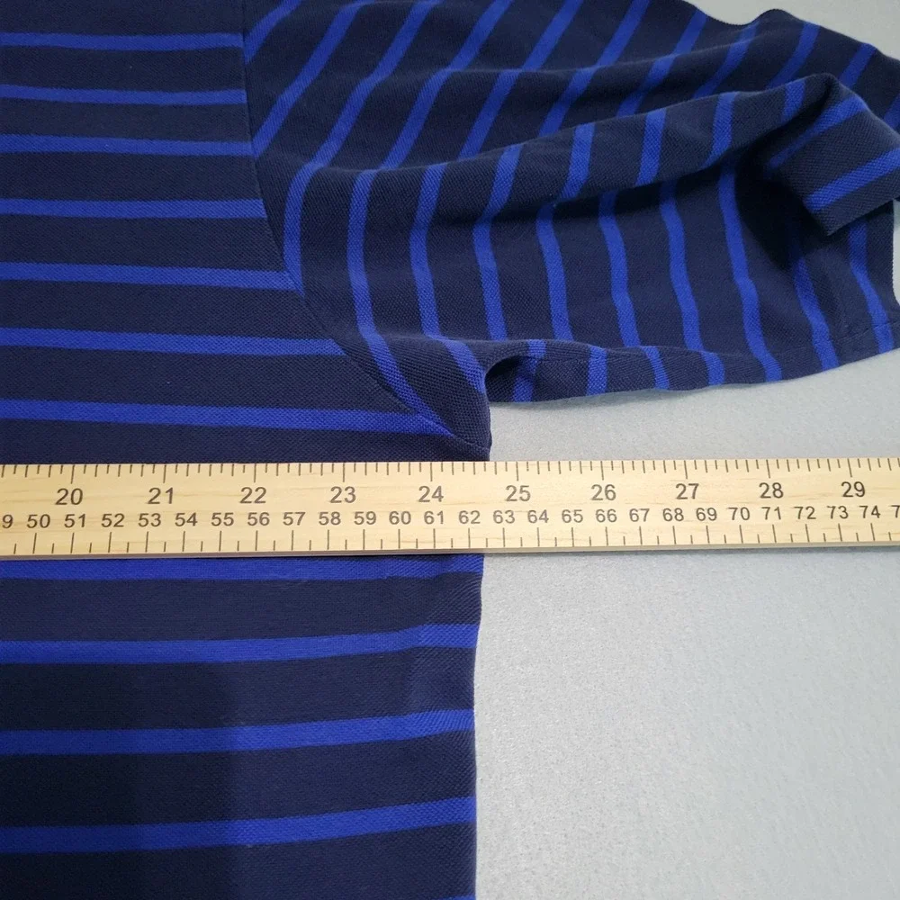 Ralph Lauren Polo Golf Blue Striped Polo Shirt Men's Size XL 100% Cotton